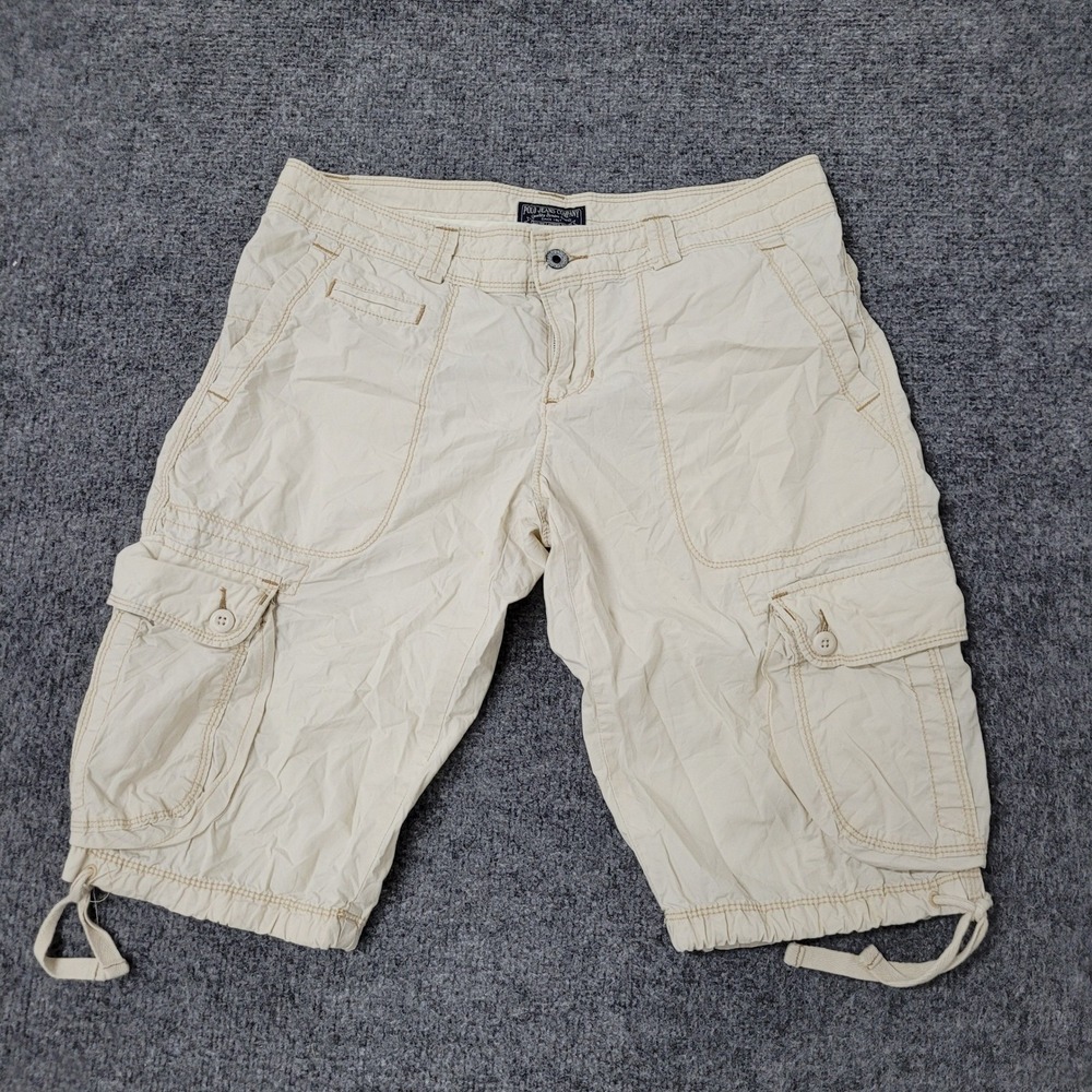 Polo Jeans Co. Cargo Shorts Womens Size 6 Beige Cotton Utility Gorpcore Relaxed